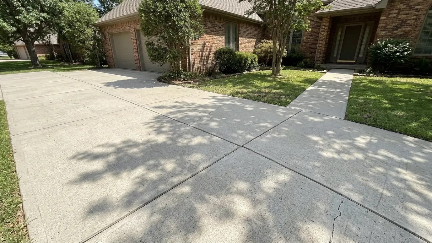 After: Pressure washing | Music City Handyguy After: a driveway and walk with clean, bright concrete